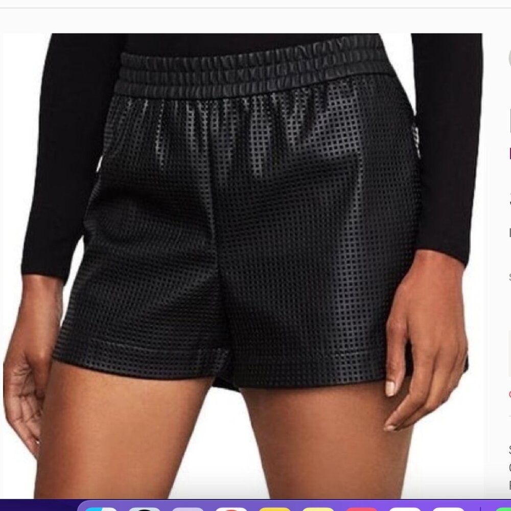 NWT BCBGMaxAzria Faux Leather Shorts L